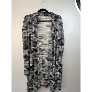 Susan Graver Plus Size Marbled Colors Duster Size‎ 2X